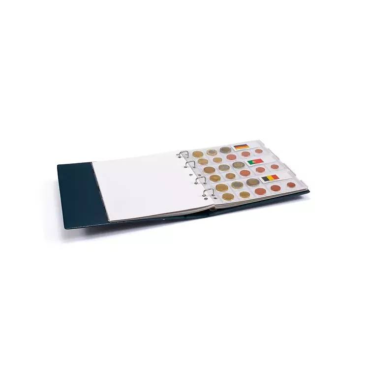 Álbum para Euros formato NUMIS incl. 7 hojas mas cajetin protector azul