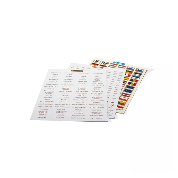 Hojas Banderas para Album Vista 2 Euros Luchtturm